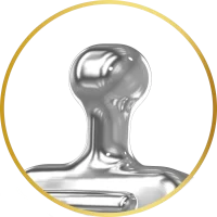 círculo dourado com imagem do gancho do linead2